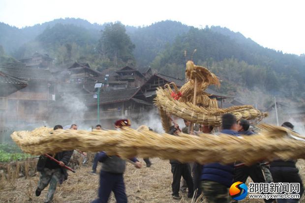 圖為草龍舞動