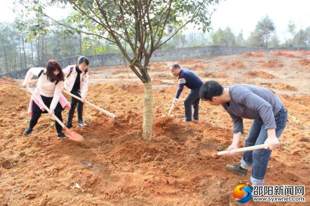 職工正在進(jìn)行培土