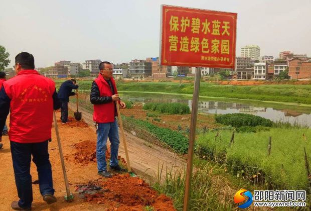 黨員志愿者帶頭植樹