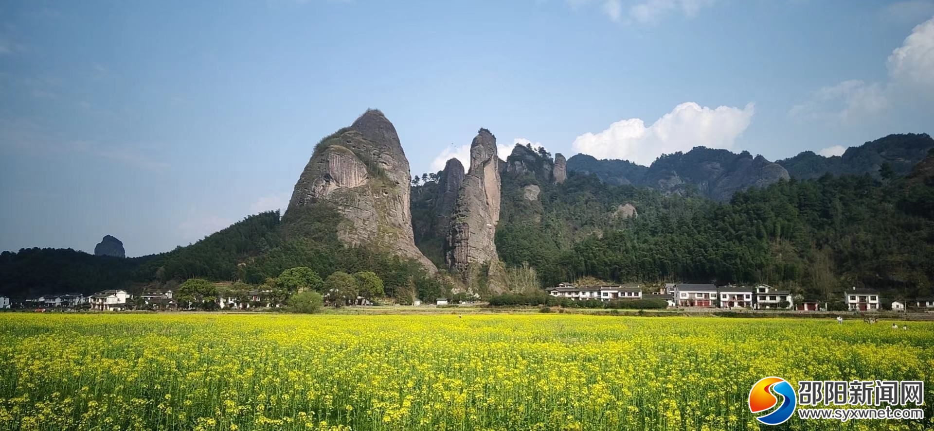 新宁崀山镇春风十里我在石田油菜花海等你