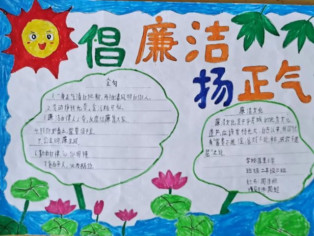 新邵县潭溪镇厚里小学开展廉洁文化进校园绘画活动