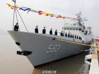  國產(chǎn)新型護(hù)衛(wèi)艦首艦三門峽號交付東海艦隊(duì)