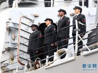 美國海軍“斯特蒂姆”號驅(qū)逐艦訪問上海