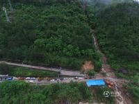 獨家航拍福建山體滑坡全景現(xiàn)場