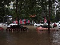 武漢再遭100毫米以上強暴雨 雨滴密如珠簾