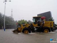 航拍河南新鄉(xiāng)暴雨后的京廣交通線