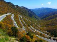 航拍秦嶺太白山72道彎 看著眼暈