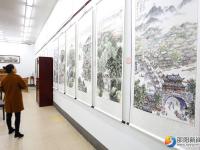 省級非遺羽畫傳承人何斌陽“愛我邵陽”山水畫展舉辦