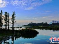 福建東僑晨景山湖一體美如畫