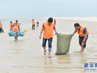  福建晉江：海灘義工 清理垃圾