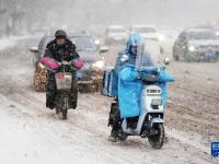 哈爾濱遭遇暴雪天氣
