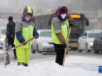 哈爾濱遭遇暴雪天氣
