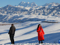 天山村雪趣
