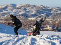 天山村雪趣
