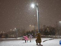 北京迎來降雪
