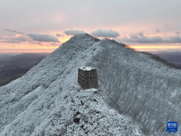 長城雪景如畫
